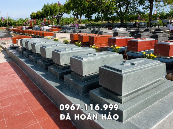 Báo giá Mộ đá công giáo đá xanh rêu tại Nghệ An - Giá 40 triệu đồng
