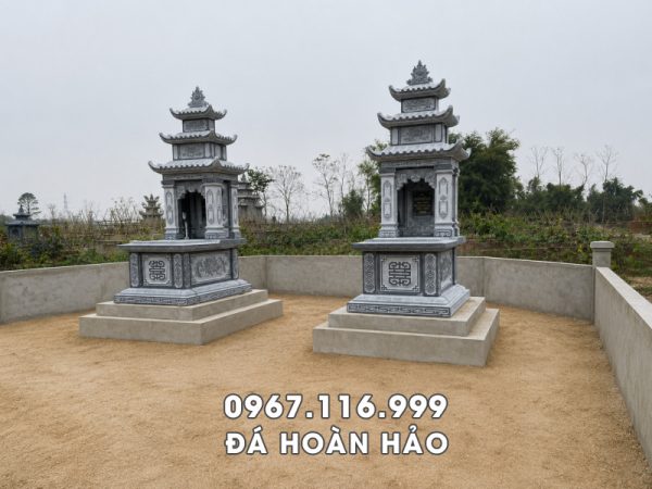 Mẫu Mộ đá 3 mái bền đẹp, giá mộ đá 3 mái tại Ninh Bình 30 triệu đồng