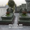 Mẫu Mộ đá xanh rêu đẹp 2 cấp nguyên khối - Đá Hoàn Hảo Ninh Bình