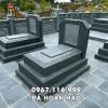 Mẫu Mộ đá xanh rêu đẹp - Mộ đá 3 cấp hiện đại, không hoa văn, độ bền cao tại làng đá Ninh Bình