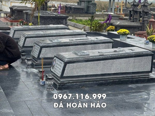 Mộ công giáo chôn 1 lần đẹp nguyên khối - Đá Hoàn Hảo Ninh Bình